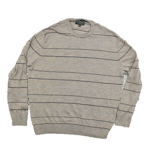 Banana Republic Men's Size XL Pullover Sweater V-neck Merino Merino Wool Brown S